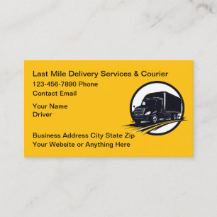 Cartes de visite pour chauffeur de livraison et co