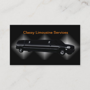 Cartes de visite pour chauffeur de service de limo