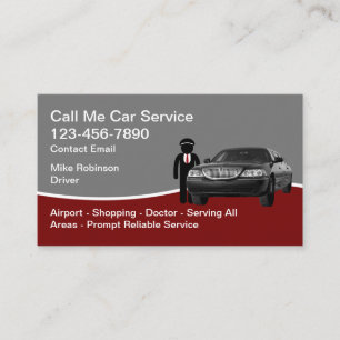 Cartes de visite pour chauffeur de service Uber