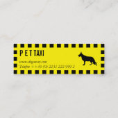 Cartes de visite pour chauffeur de taxi animal (Dos)