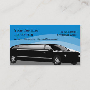 Cartes de visite pour chauffeur de taxi limousine