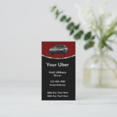 Cartes de visite pour chauffeur Uber de luxe (Debout devant)