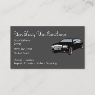 Cartes de visite pour chauffeur Uber de luxe