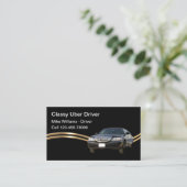 Cartes de visite pour chauffeur Uber indépendant e (Debout devant)