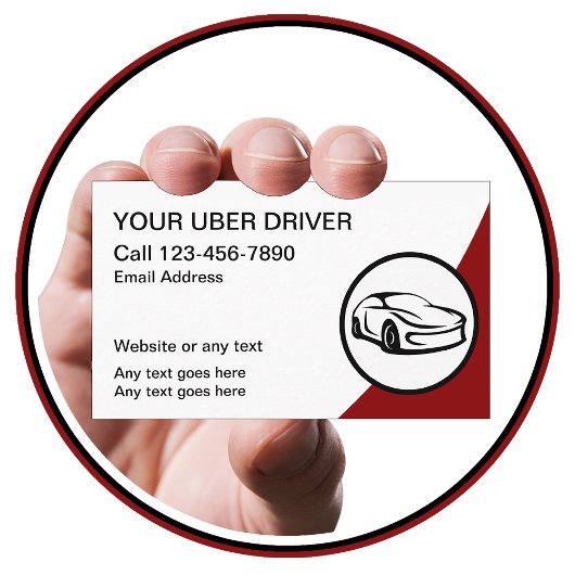 Cartes de visite pour chauffeur Uber simples et co