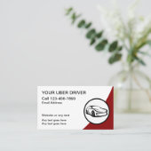 Cartes de visite pour chauffeur Uber simples et co (Debout devant)