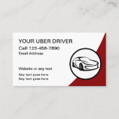 Cartes de visite pour chauffeur Uber simples et co (Devant)