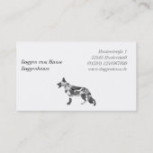 Cartes de visite pour chiens de berger (Dos)