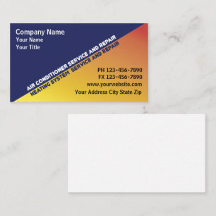 Cartes de visite pour Climatisation