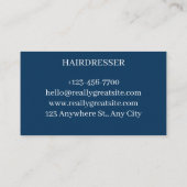 Cartes de visite pour coiffeuse (Dos)