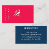 Cartes de visite pour coiffeuse (Devant / Derrière)