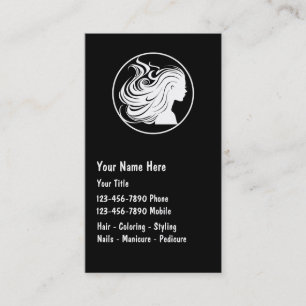 Cartes de visite pour coiffeuse mobile