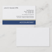 Cartes de visite pour comptable (Devant / Derrière)