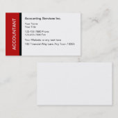 Cartes de visite pour comptable (Devant / Derrière)