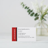 Cartes de visite pour comptable (Debout devant)