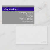 Cartes de visite pour comptable (Devant / Derrière)