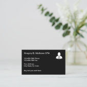 Cartes de visite pour comptable agréé Simple Accou (Debout devant)
