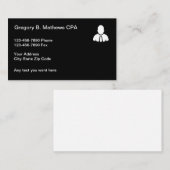 Cartes de visite pour comptable agréé Simple Accou (Devant / Derrière)