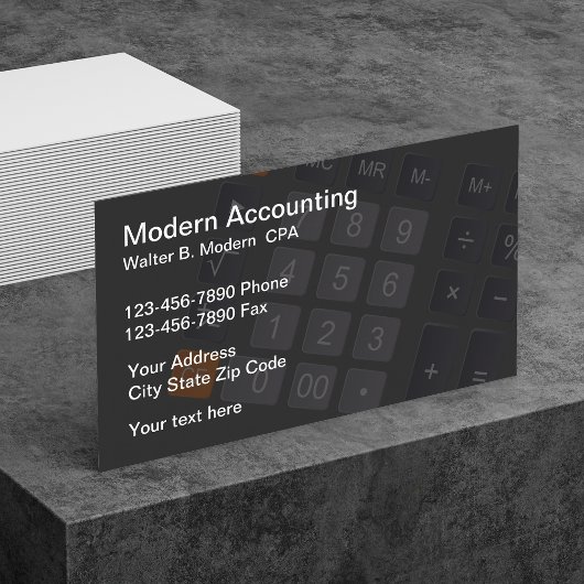 Cartes de visite pour comptable CPA Simple Moderne