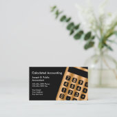 Cartes de visite pour comptable élégantes (Debout devant)