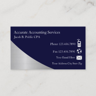 Cartes de visite pour comptable moderne