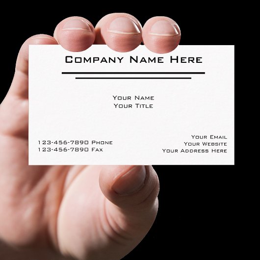 Cartes de visite pour comptable simple