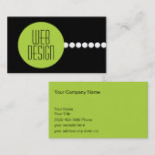 Cartes de visite pour conception Web (Devant / Derrière)
