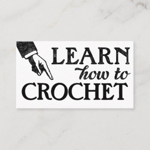 Cartes de visite pour cours de crochet - Cool Vint