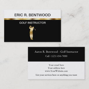 Cartes de visite pour cours de golf