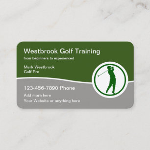 Cartes de visite pour cours de golf modernes