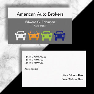Cartes de visite pour courtier automobile
