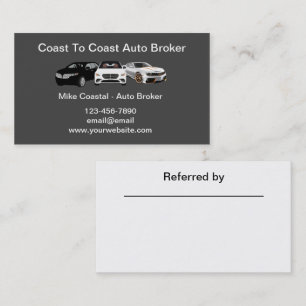 Cartes de visite pour courtier automobile professi