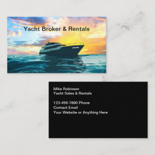 Cartes de visite pour courtier en yachts et locati