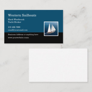 Cartes de visite pour courtier en yachts voile