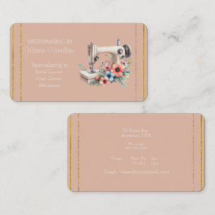 Cartes de visite pour couturière de robes de marié