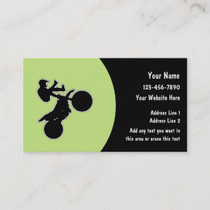 Cartes de visite pour cyclisme extrême