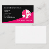 Cartes de visite pour dames de mode (Devant / Derrière)