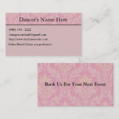 Cartes de visite pour des danseurs (Devant / Derrière)