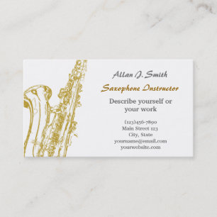 Cartes de visite pour des saxophonistes