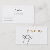 Cartes de visite pour des statisticiens (Devant / Derrière)