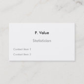 Cartes de visite pour des statisticiens (Devant)