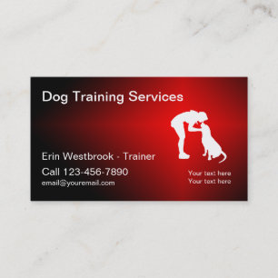 Cartes de visite pour dressage de chien Cool
