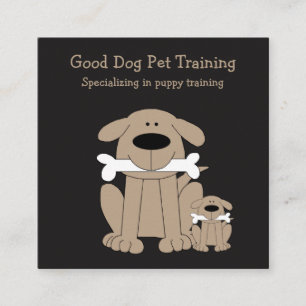 Cartes de visite pour dressage de chiens mignons