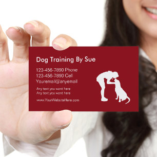 Cartes de visite pour dresseur de chiens