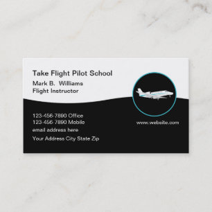 Cartes de visite pour école de pilotage moderne
