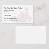 Cartes de visite pour école maternelle de garde d' (Devant / Derrière)