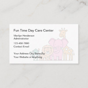 Cartes de visite pour école maternelle de garde d'