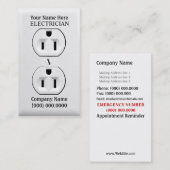 cartes de visite Pour Électriciens (Devant / Derrière)