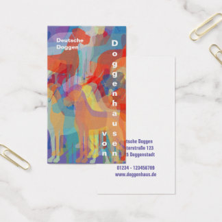 Cartes de visite pour élevage de Dogues Allemands