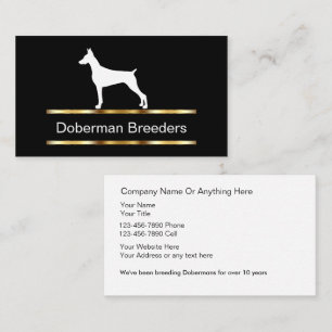 Cartes de visite pour éleveurs de Dobrman